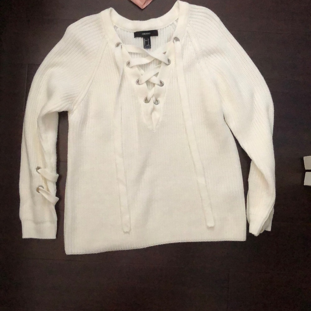 White sweater from Forever 21